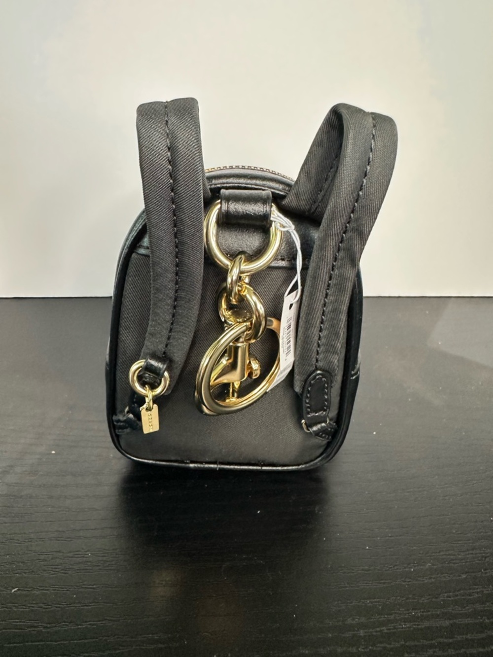 Coach Mini Court Backpack Bag Charm Walnut/Black with Gold Hardware CX066 - Picture 4 of 6